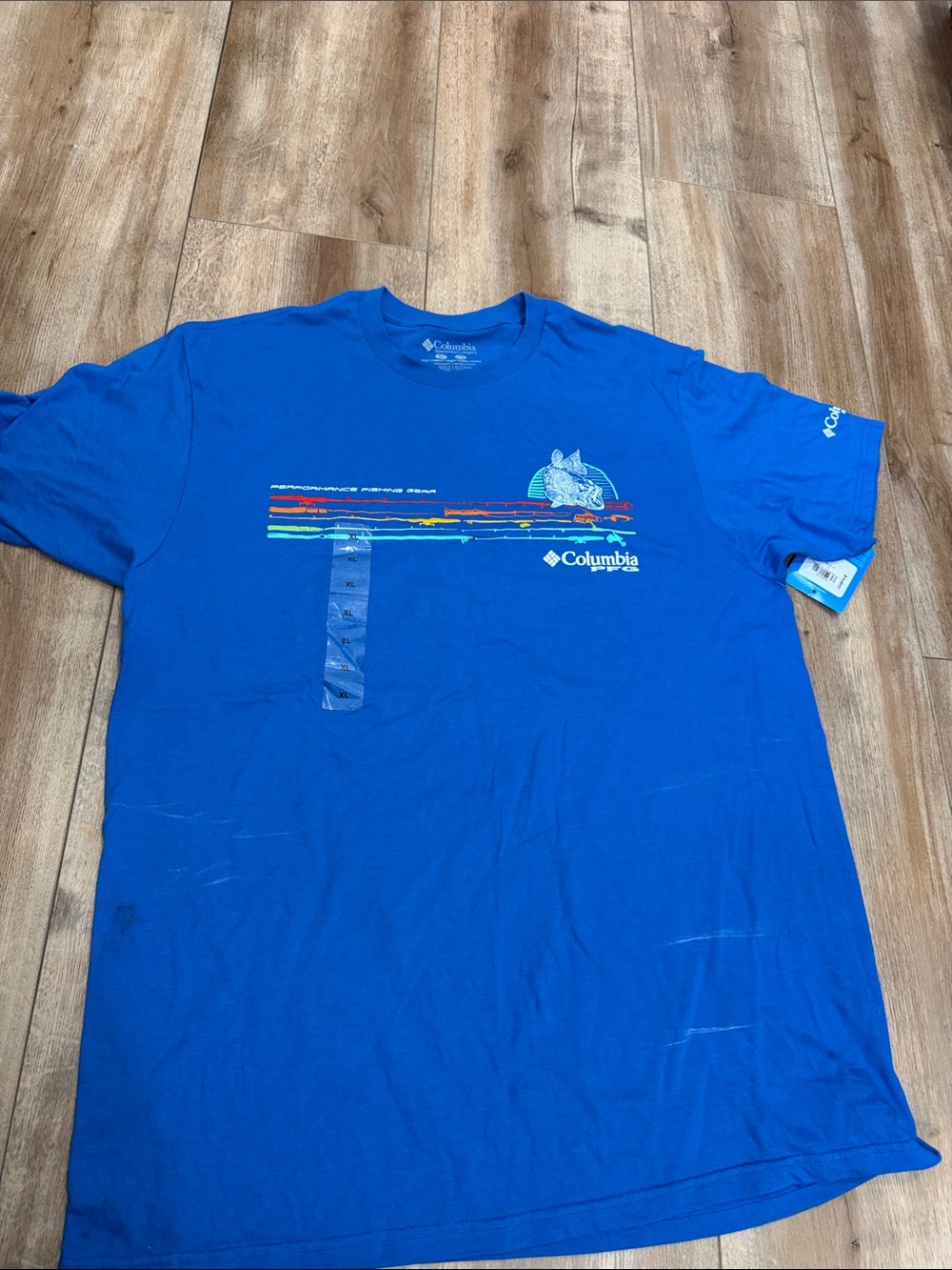 Columbia Blue Short-Sleeve Graphic Performance Tee
